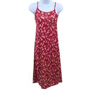 Vintage 90s Floral Sundress Midi Cottagecore Feminine Boho Gilmore Microflorals